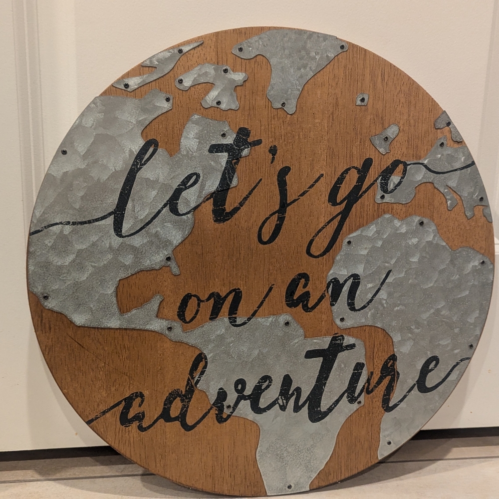 Adventure Wall Decor with Silver and Brown Finish